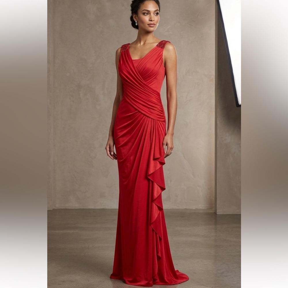 TADASHI SHOJI red gown/ formal dress size small
